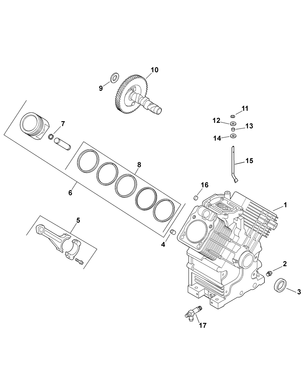 Kohler Crankcase Diagram and Parts List for 467 4X4-1B027G-1B028G-37ACD710-After Cub Cadet Lawn Tractor Accessories